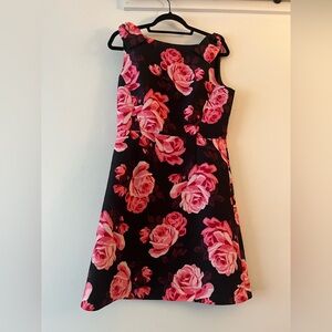 Kate Spade Black and Pink Floral Dress